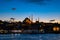 Ramadan in Istanbul. Suleymaniye Mosque and Istanbul at blue hours.