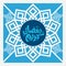 Ramadan kareem art design islamic card blue