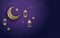 Ramadan kareem banner, greeting card . Islamic lantern and moon background. Vector illustration