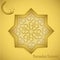 Ramadan Kareem calligraphy in octagonal arabic ornament background