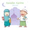 Ramadan kareem cartoon illustration