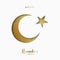 Ramadan Kareem glow arabic ornament Covered with Islamic Crescent