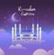 Ramadan Kareem greeting card. Vector Illustration for Muslim holy month Ramadan Kareem.