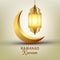 Ramadan Kareem Greeting Card Vector. Islam. Lamp. Lantern Design. Mubarak Night. Ramazan Design. Muslim Fanous, Fanoos