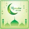 Ramadan Kareem greetings  card banner with lantern design