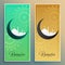 Ramadan kareem islamic decorative banners set