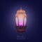 Ramadan Kareem Islamic design. Arabian background with lantern and shiny light.