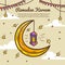 Ramadan kareem islamic hand drawn illustration banner background