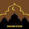 Ramadan Kareem Islamic Theme with Brown Background