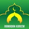 Ramadan Kareem Islamic Theme with Green Background
