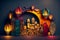 Ramadan Kareem Muslim Holy Month Arabic Lantern Islamic Holiday Design Conceptual Illustration.