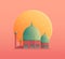 Ramadan Kareem prayer mosque background vector illustration