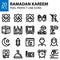 Ramadan kareem ramadhan line icons bundle pixel perfect