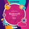 Ramadan Kareem sale offer, banner template with colorful colors . Modern design