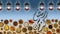 Ramadan Kareem written in Arabic language surrounded by group of dishes of spices