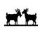 Ramadan kareen goats silhouettes decoration