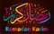 Ramadan Karim Arabic calligraphy islamic illustration Vector Eps
