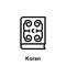 Ramadan koran outline icon. Element of Ramadan day illustration icon. Signs and symbols can be used for web, logo, mobile app, UI