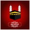 Ramadan kreem design with khana kaba shreef vector template