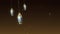 Ramadan lantern candle hanging on a background. 3d animation
