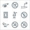 ramadan line icons. linear set. quality vector line set such as no music, no smoking, oil lamp, no drinking, teapot, carpet,