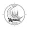 Ramadan minimalist line art style design