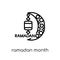 Ramadan Month icon. Trendy modern flat linear vector Ramadan Mon