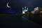 A ramadan moon and the mosque