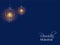 Ramadan Mubarak Concept With Shiny Arabic Lanterns On Blue