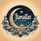Ramadan Mubarak wish with crescent and moon graphics, HD image Muslim celebrations