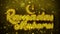 Ramadan mubarak wish text on golden glitter shine particles animation.