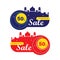 Ramadan sale banner,discount and best offer tag, label or sticker set on occasion of Ramadan Kareem and Eid