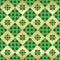 Ramadan shape green symmetry seamless pattern