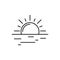 Ramadan Sunrise, imsak time, fasting icon. Simple line, outline vector religion icons for ui and ux, website or mobile application