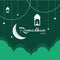 Ramadan theme social media post banner template background.