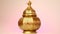 Ramadan time. Muslim lamp. Muslim golden lantern Mubarak