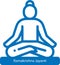 Ramakrishna Jayanti blue vector icon.