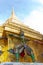 Ramayana demon statue and Golden Pagoda