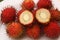 Rambutan berries fruit close up photo