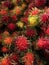 Rambutans are fresh, sell in the market and supermarkets