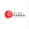 Ramen Logo Design Illustration . Ramen menu logo template with bowl . Japanese food logo stock vector Illustration