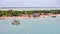 Rameswaram coast with boats. Tamil Nadu, India.