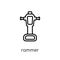 Rammer icon. Trendy modern flat linear vector Rammer icon on white background from thin line Construction collection