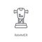 Rammer linear icon. Modern outline Rammer logo concept on white