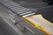 Ramp for the disabled with traffic lines on the pavement, disability concept