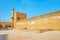 The rampart of Al Fahidi Fort and minaret of Grand Mosque, Dubai, UAE