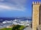 The ramparts of the ancient medina and the port of Tangier, North of Morocco.