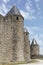 Ramparts and towers of the medieval citadel of Carcassonne