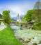 Ramsau Church in Bavaria, Germany Alps. summer landscape