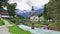 Ramsau village and church in Alps